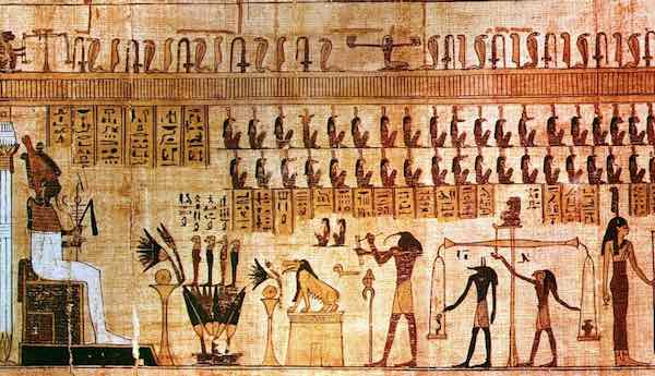 古代エジプトで天然ヘナでのカラーリングが始まったとされているのを説明した画像