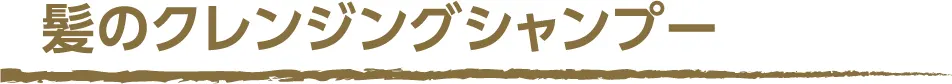 (タイトル)髪のクレンジングシャンプー
